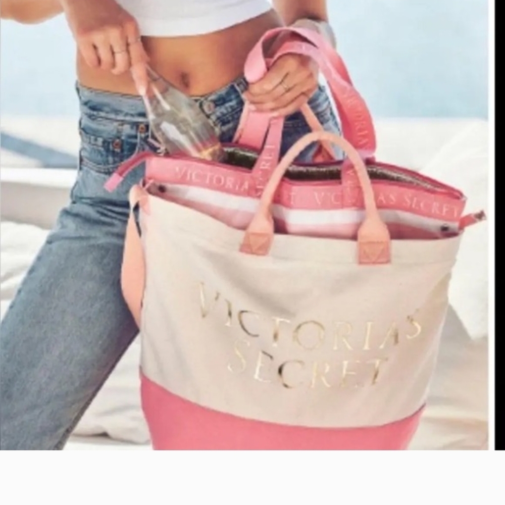 Victoria's Secret Pink and Cream Tote